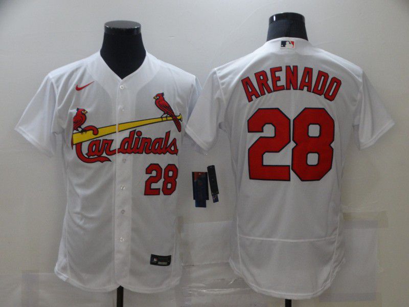 Men St.Louis Cardinals #28 Arenado White Elite Nike MLB Jerseys->st.louis cardinals->MLB Jersey